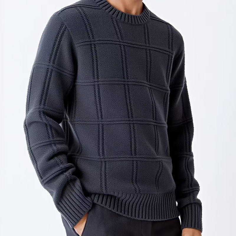 Pull en tricot pour hommes avec design texturé Chic und Stil