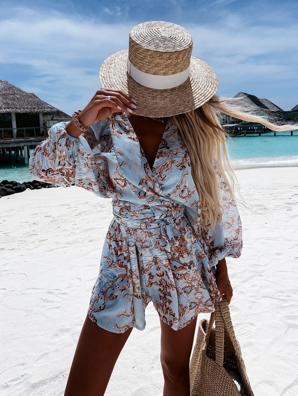 Women Elegant Bohemian Printed Jumper Dress Chic and Style