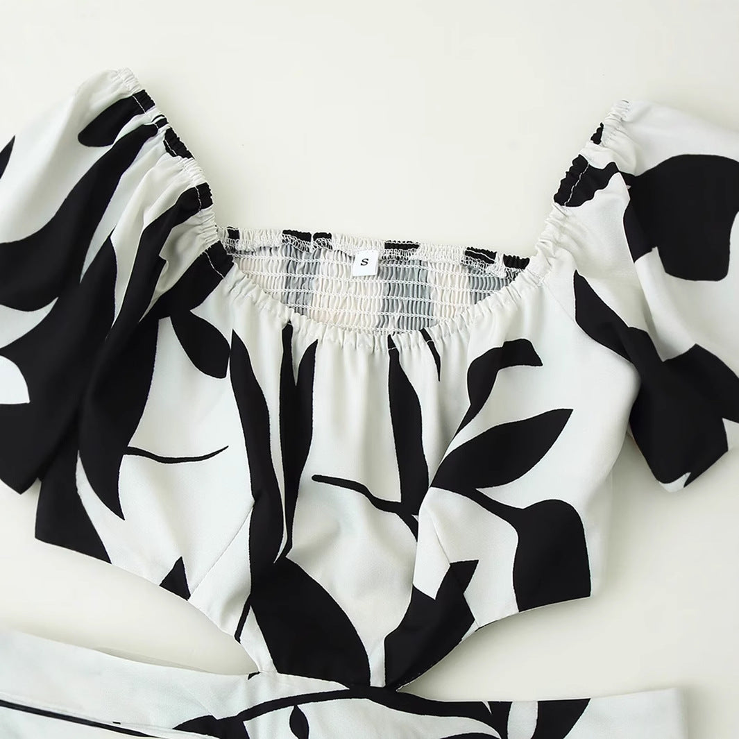 Robe maxi dame avec découpe florale et détails en volants Chic und Stil