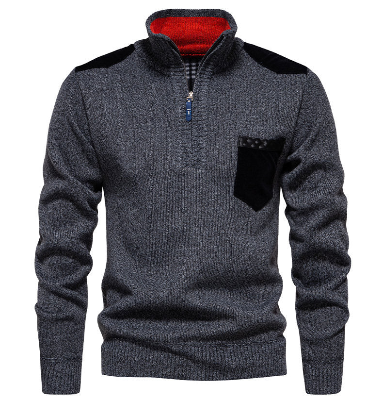 Pull homme avec col montant et accents à la mode Chic und Stil
