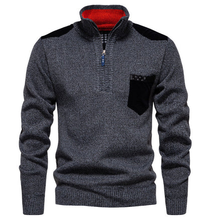 Pull homme avec col montant et accents à la mode Chic und Stil