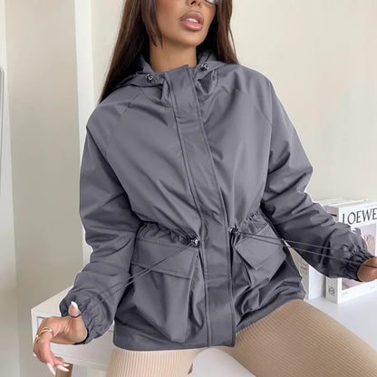 Ladies practical and stylish outdoor jacket with adjustable waist Chic and Style