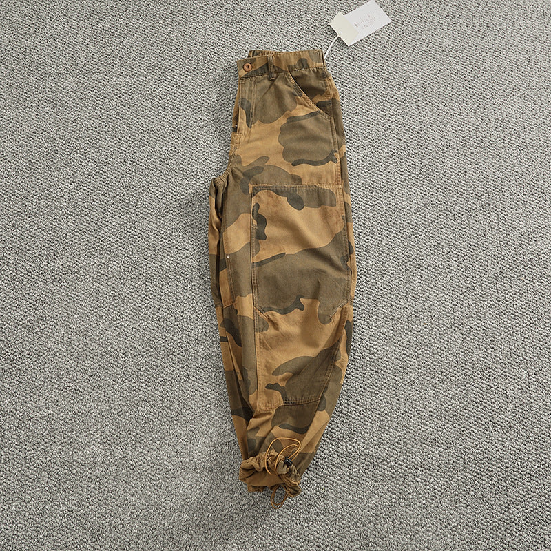 Men's cargo pants with stylish camouflage design featuring an elastic waistband and practical pockets Chic and Style