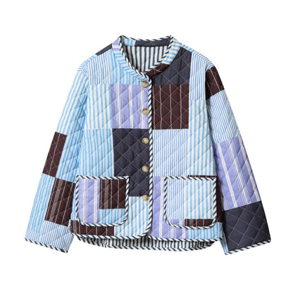 Dames doudoune avec design patchwork coloré Chic und Stil