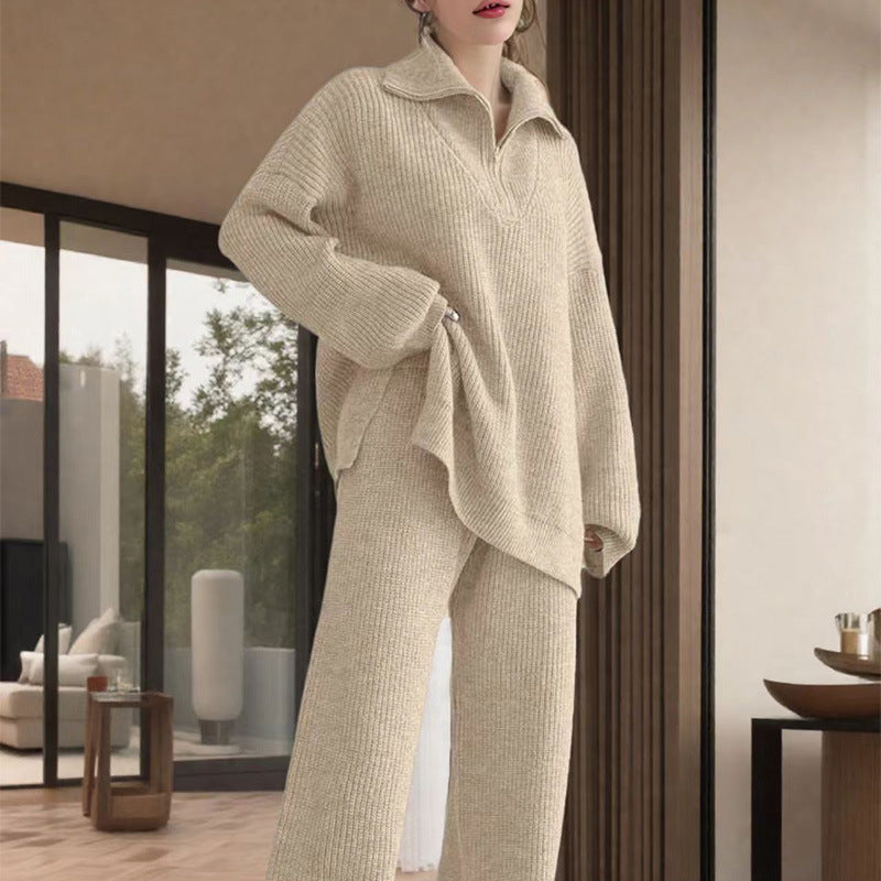 Pullover en tricot doux pour femmes avec col montant moderne et coupe ample Chic und Stil