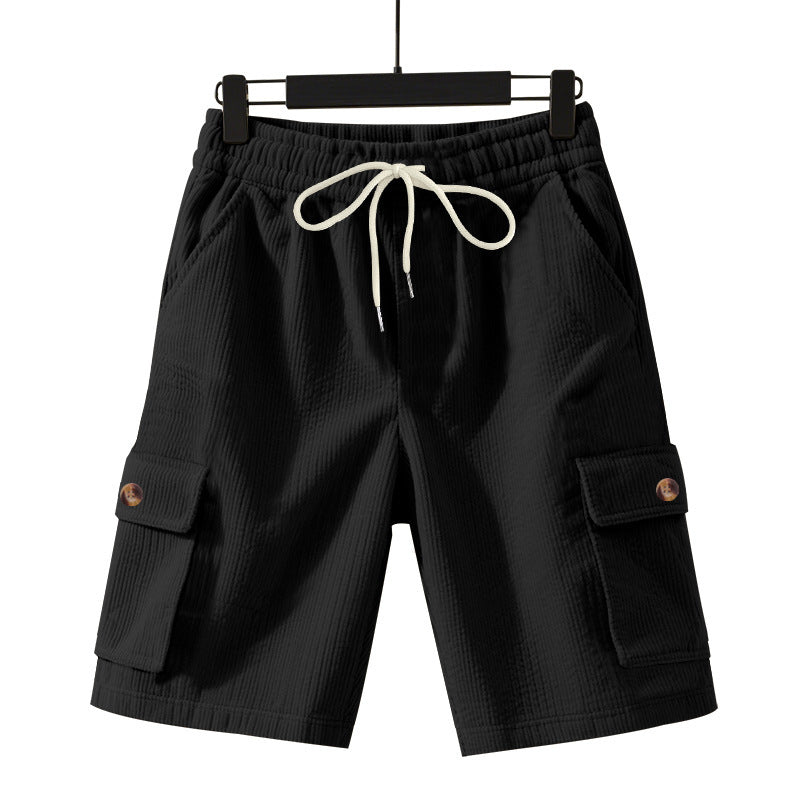 Shorts cargo décontractés pour hommes avec taille élastique et poches latérales pratiques Chic und Stil