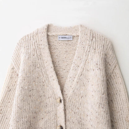 Dames gilet en tricot avec motif épais et poches pratiques Chic und Stil