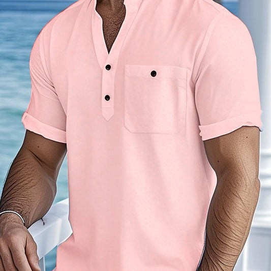 Chemise à manches courtes décontractée pour hommes avec fermeture à boutons Chic und Stil
