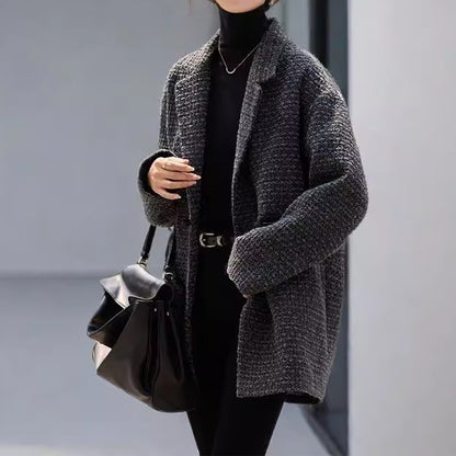 Blazer oversize texturé pour femme Chic und Stil