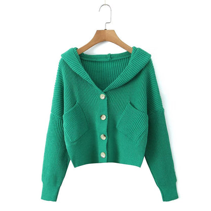 Dames décontractée gilet en tricot avec capuche et poches pratiques Chic und Stil