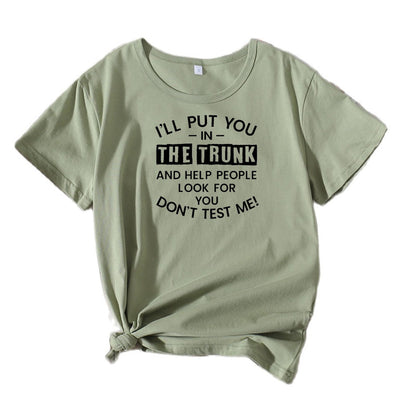 Dames Casual T-shirt Graphique Chic und Stil