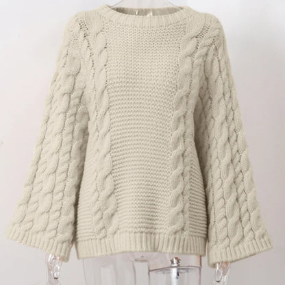 Pull en tricot épais pour femmes avec des manches surdimensionnées Chic und Stil
