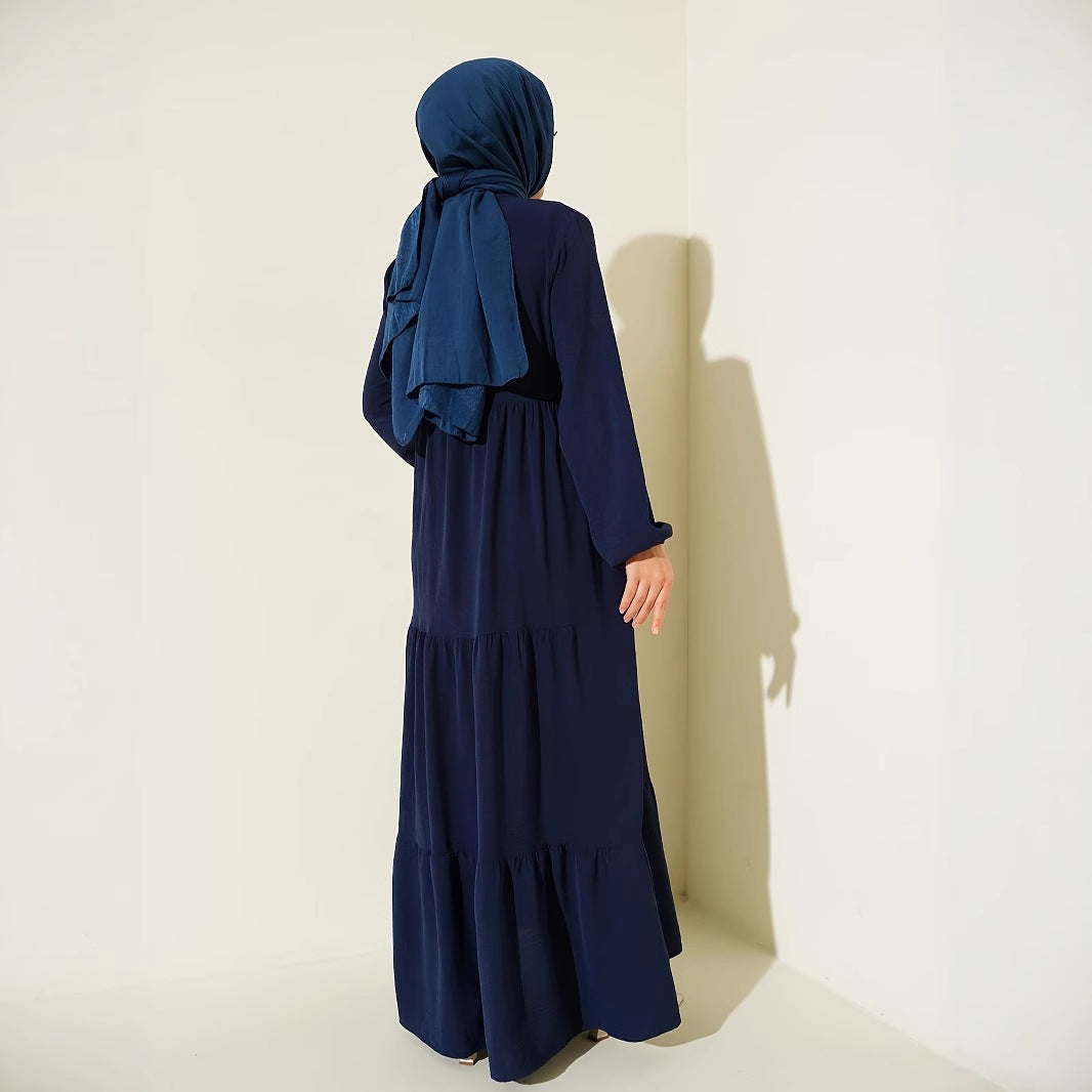 Robe maxi femme avec jupe volumineuse et fines franges Chic und Stil