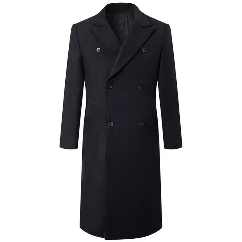 Elegant double-closure coat for men with traditional collar Chic and Style
