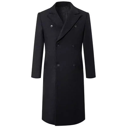 Elegant double-closure coat for men with traditional collar Chic and Style