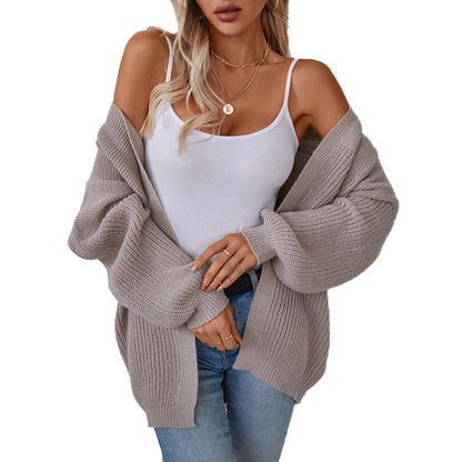 Cardigan décontracté pour dames avec décolleté en V et motif texturé Chic und Stil