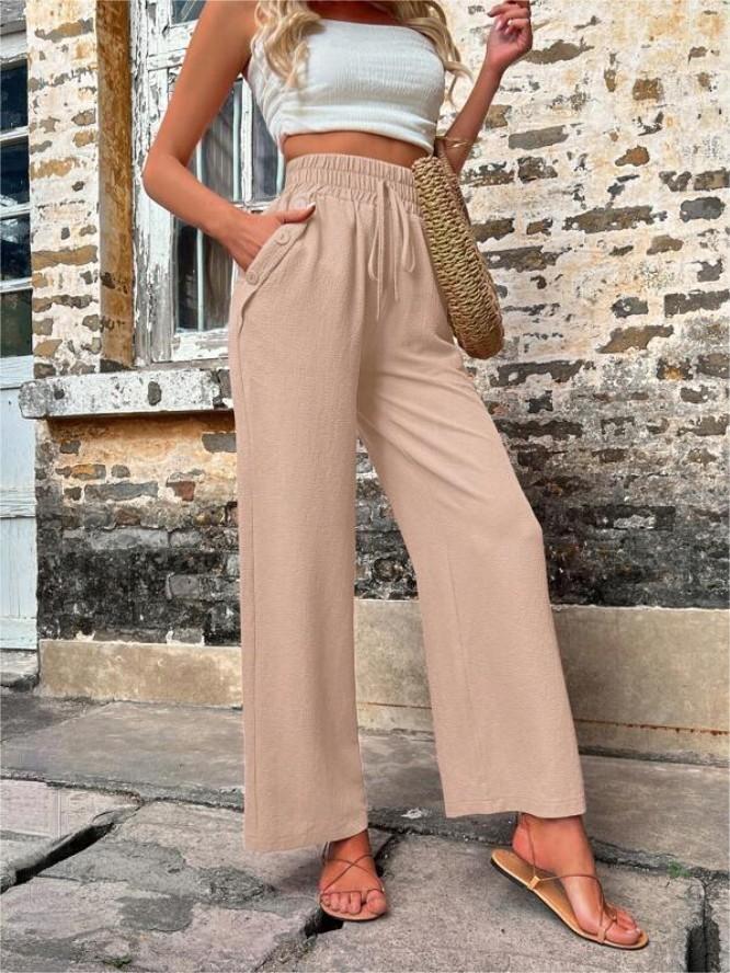 Ladies Wide Belt Light Chic Pants