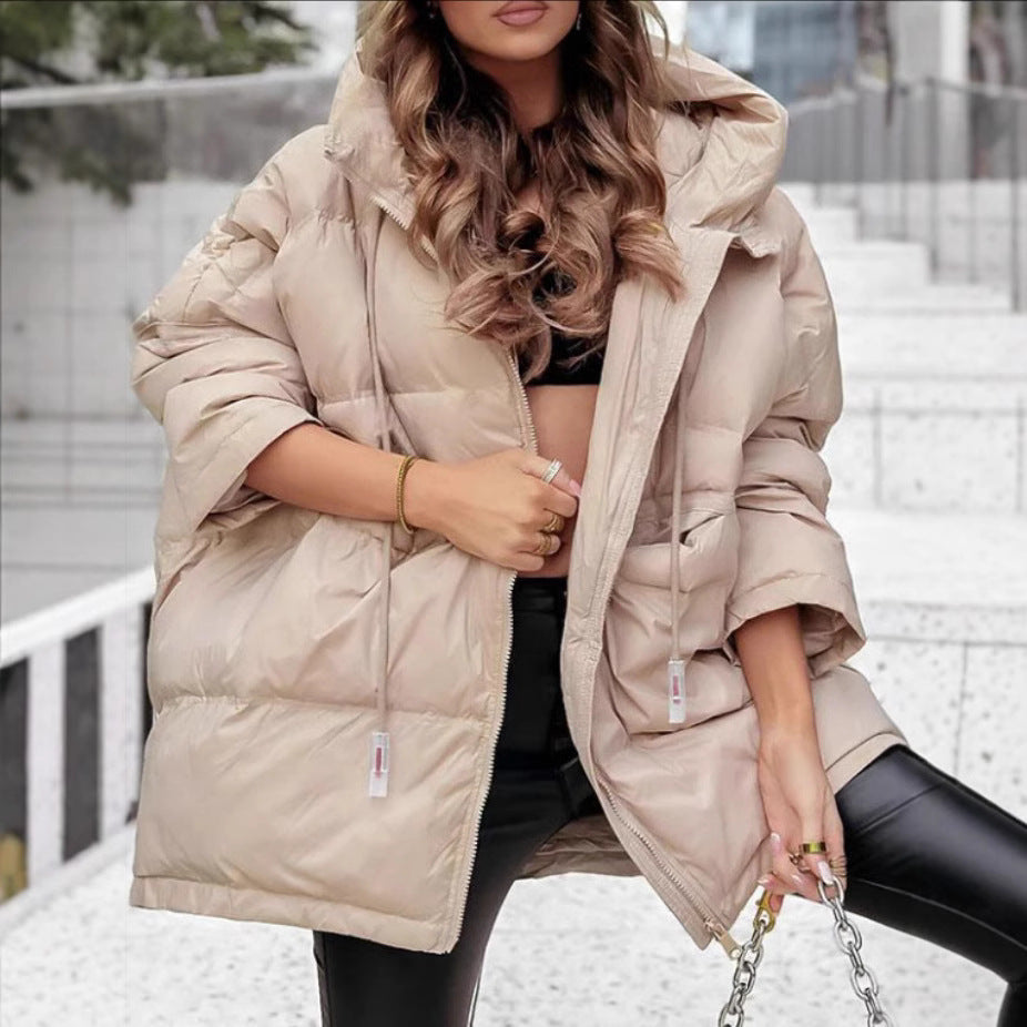 Dames Doudoune Oversized avec poches pratiques et col haut Chic und Stil