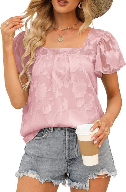 Dames élégante blouse avec un délicat motif floral Chic und Stil