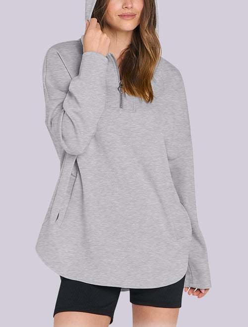 Chemise à capuche pour dames avec fermeture éclair et poches Chic und Stil