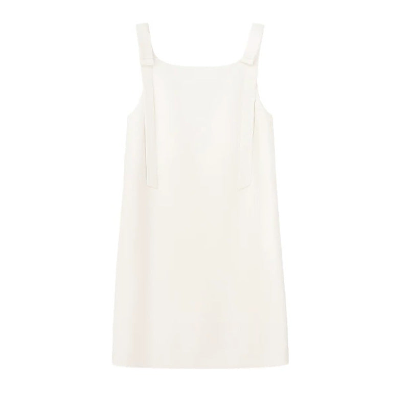 Robe shift à épaules nouées minimaliste pour femmes Chic und Stil