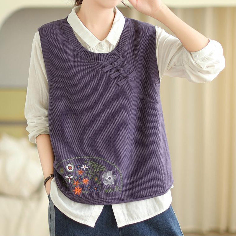 Pull en tricot pour femmes avec broderie décorative Chic und Stil