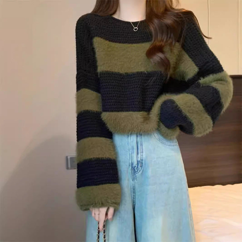 Pull confortable pour femmes avec une coupe ample et un motif rayé remarquable Chic und Stil