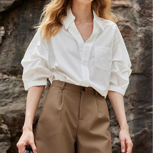 Blouse à manches courtes décontractée pour femmes Chic und Stil