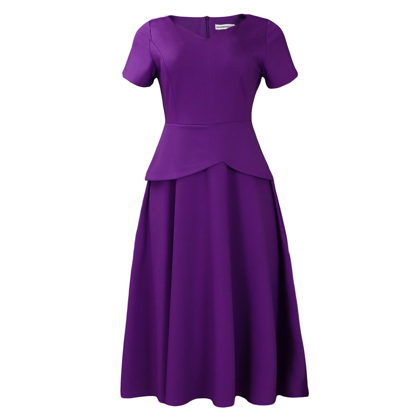 Dames Élégante Robe Maxi avec haut cintré et jupe fluide Chic und Stil