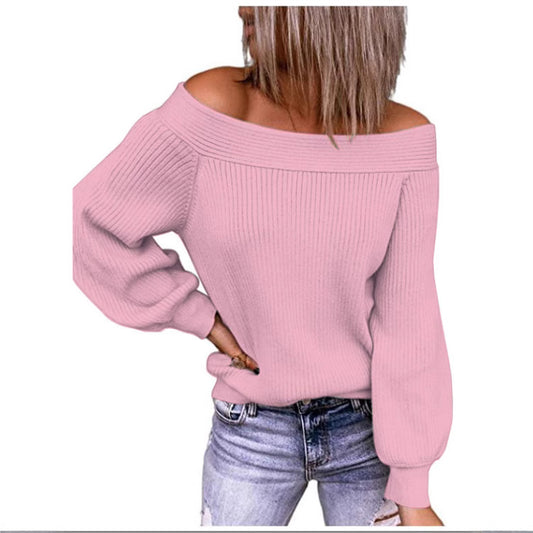 Pull en tricot femme décolleté épaules nues Chic und Stil