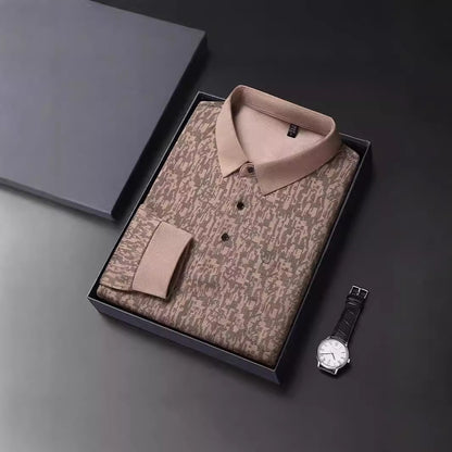 Chemise polo pour hommes avec motif graphique et matériau fonctionnel respirant Chic und Stil