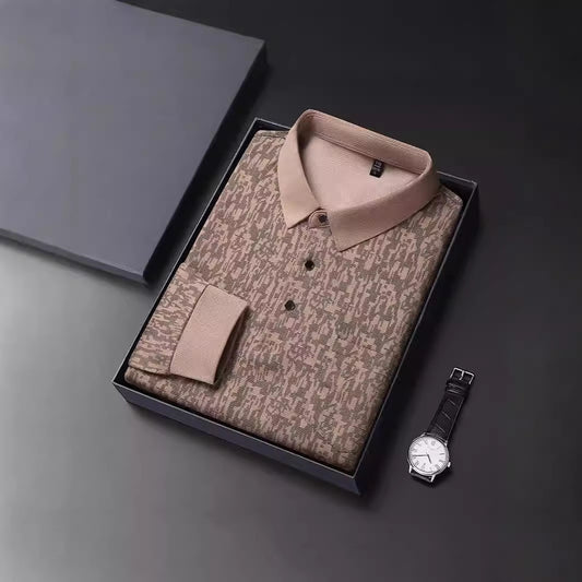 Chemise polo pour hommes avec motif graphique et matériau fonctionnel respirant Chic und Stil