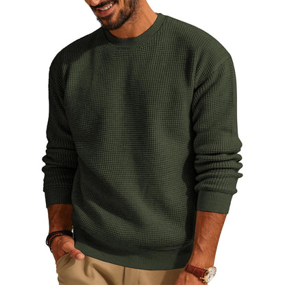 Men Structured Sweatshirt with Round Neck Chic and Style