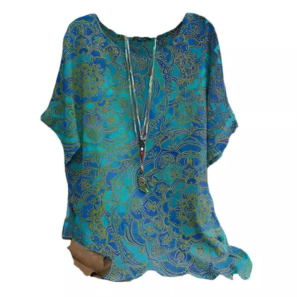 Dames Blouse d'été légère avec design floral Chic und Stil