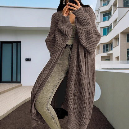 Dames Grand cardigan en tricot à manches ouvertes et coupe confortable Chic und Stil