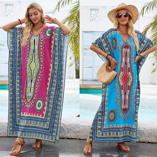Femmes Robe Maxi Kaftan Bohémien Chic und Stil