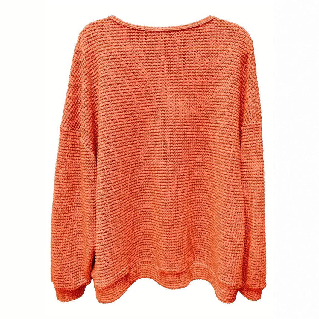 Pull en tricot décontracté pour femmes avec coupe large et poignets élastiques Chic und Stil