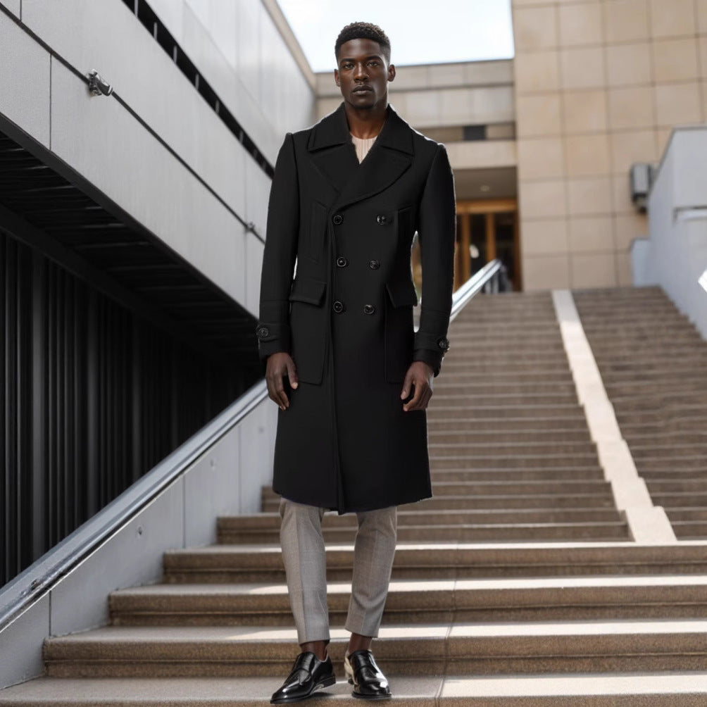 Classic Duffle Coat for men with double button closure and practical pockets Chic and Style