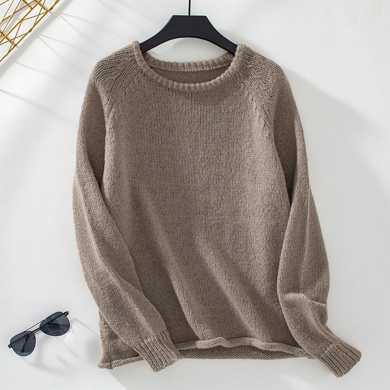 Pull en tricot confortable pour femmes avec une coupe ample et un col rond Chic und Stil