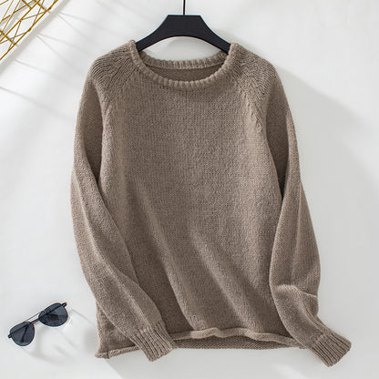 Pull en tricot confortable pour femmes avec une coupe ample et un col rond Chic und Stil