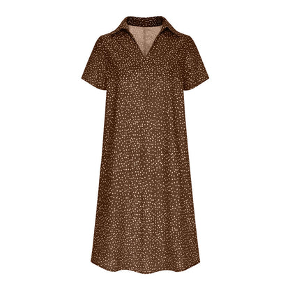 Robe chemise pour dames avec col polo et tissu léger et respirant Chic und Stil