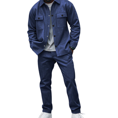 Casual shirt and pants set for men in soft material with practical pockets Chic und Stil
