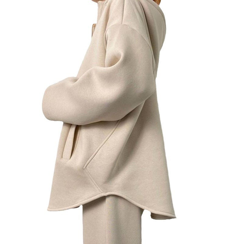 Dames Ensemble de Fleece Sportif avec col montant moderne et poches pratiques Chic und Stil