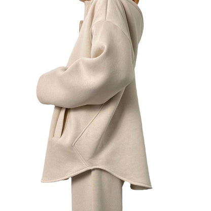 Dames Ensemble de Fleece Sportif avec col montant moderne et poches pratiques Chic und Stil