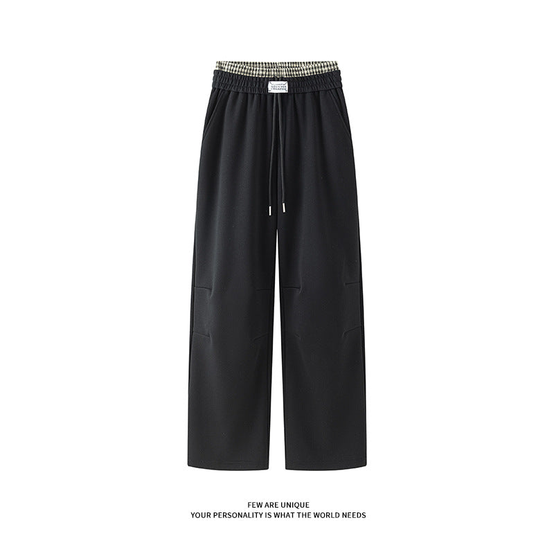 Relaxed fit leisure pants for men in breathable cotton blend with elastic waistband and side pockets Chic and Style