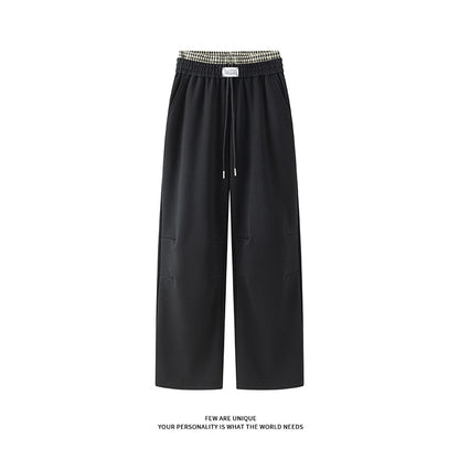 Relaxed fit leisure pants for men in breathable cotton blend with elastic waistband and side pockets Chic and Style