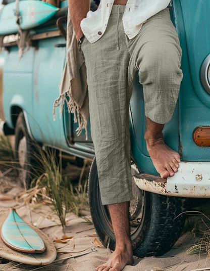 Chino pants for men with a relaxed fit and elastic waistband Chic und Stil