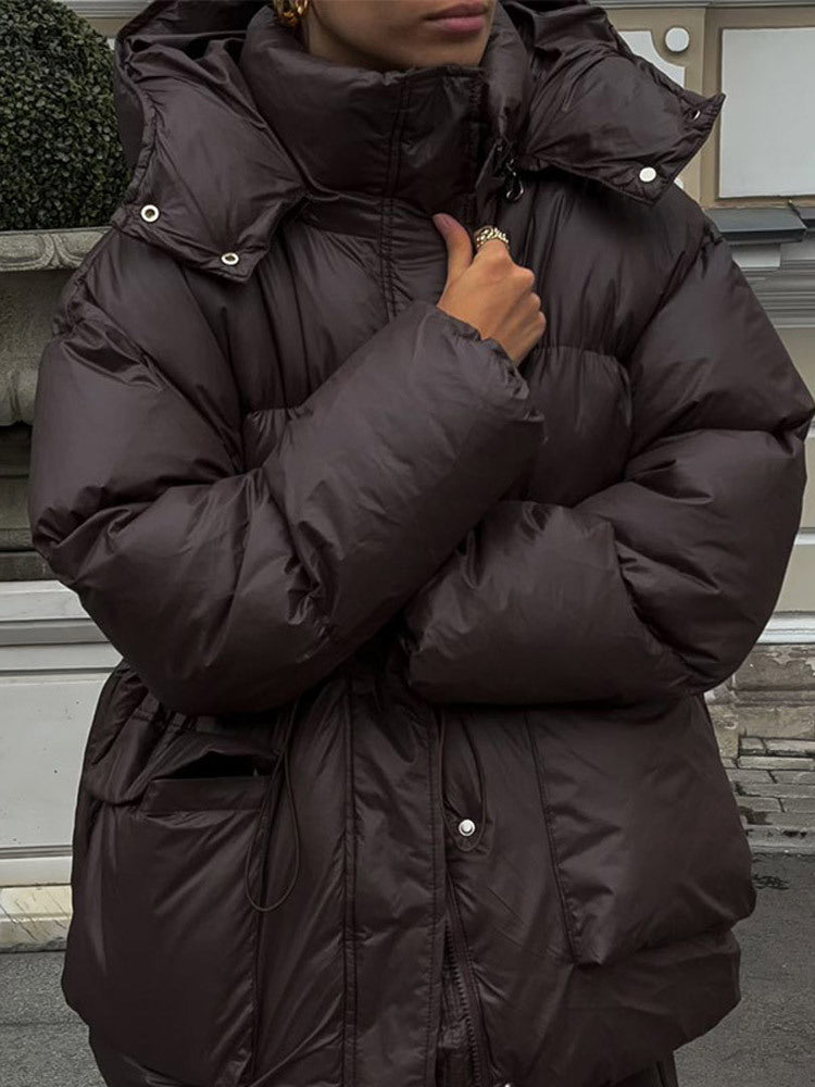 Dames doudoune oversized avec col montant et poches Chic und Stil