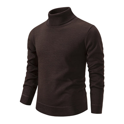 Pull à col roulé pour hommes en tricot doux avec design structuré Chic und Stil
