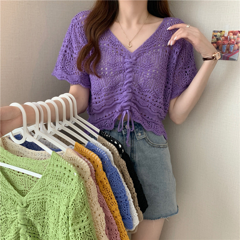 Femme pull tricot avec fronces décoratives Chic und Stil